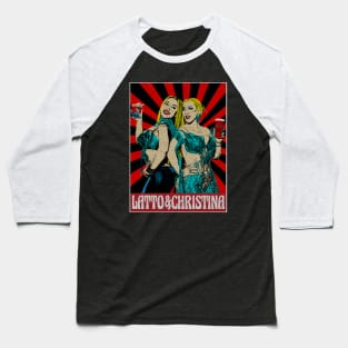 Latto & Christina Pop Art Style Baseball T-Shirt